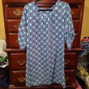 Patterned Blue Dress